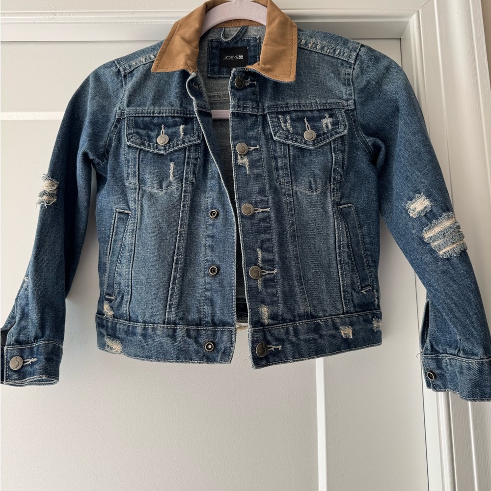 Joe's Jeans Kids Denim Jacket with Brown Collar